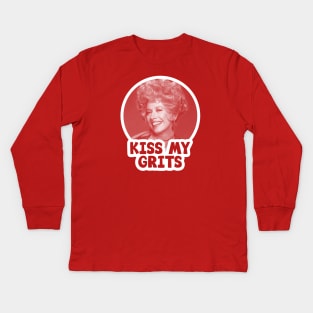 Kiss My Grits - Alice - Flo - Mel's Diner Kids Long Sleeve T-Shirt